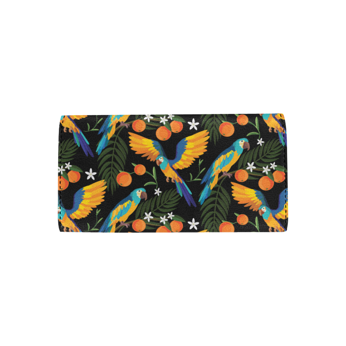 Macaw Pattern Print Design 03 Women's Trifold Wallet