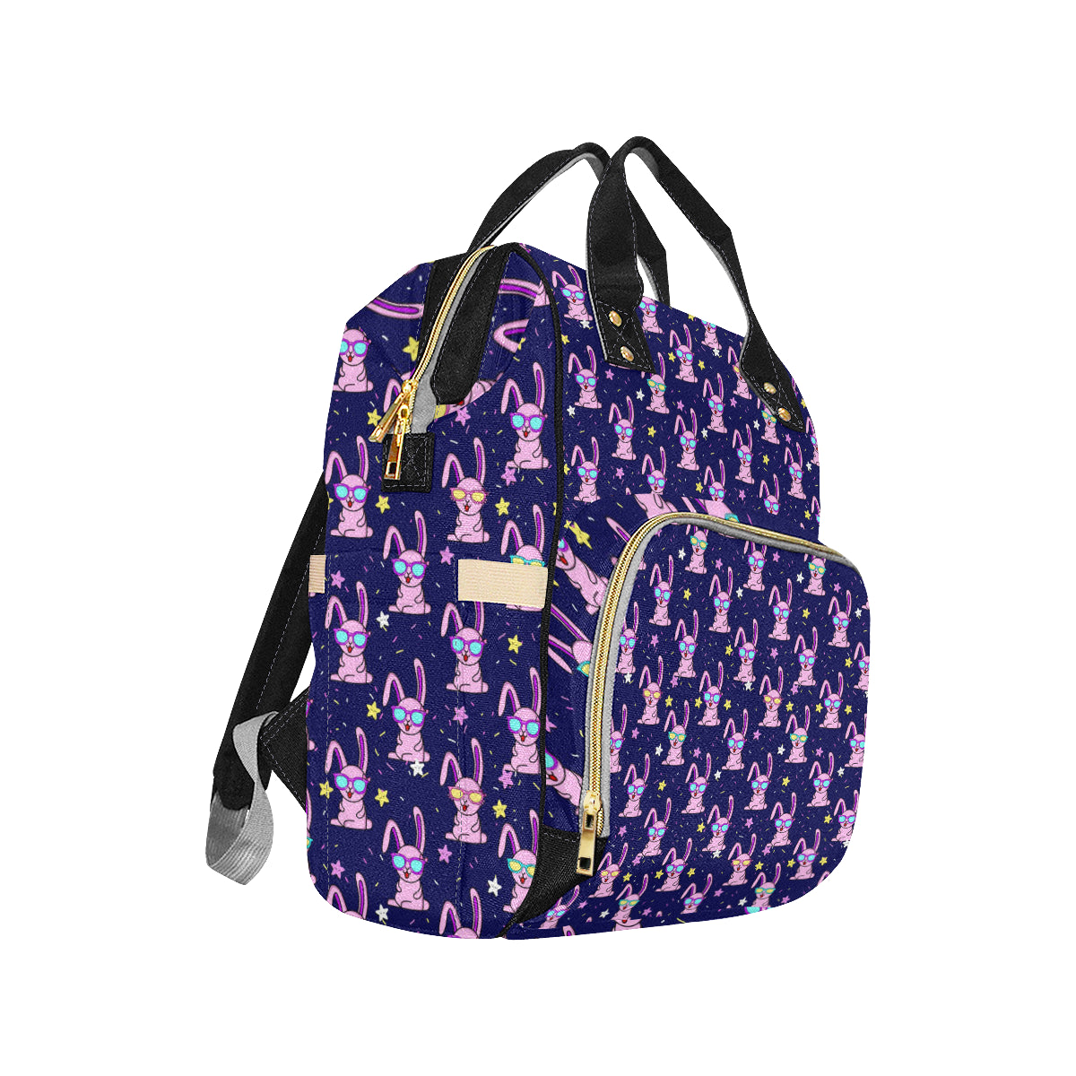 Rabbit Baby Pattern Print Design RB015 Diaper Bag Backpack