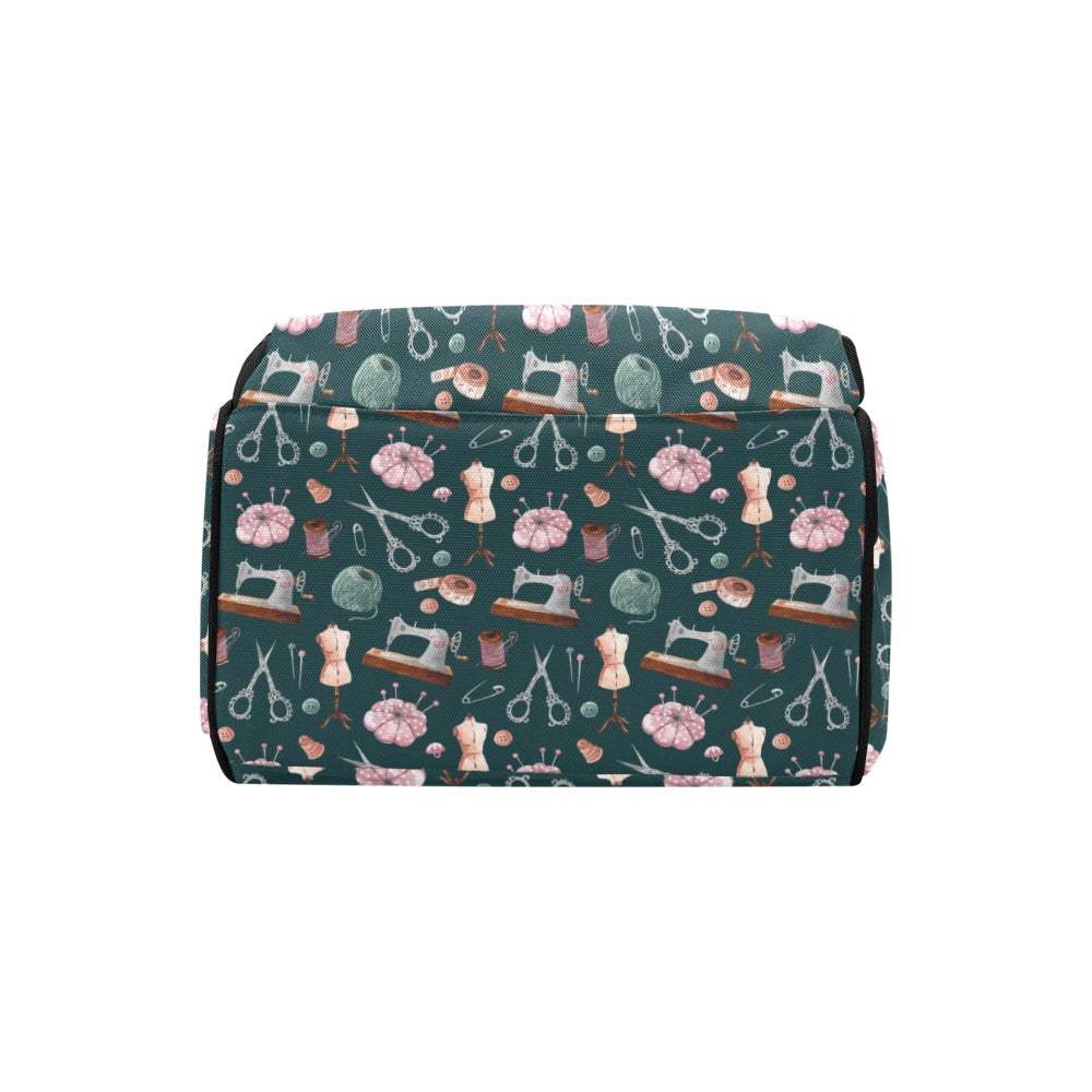Sewing Equipment Print Design LKS307 Diaper Bag Backpack