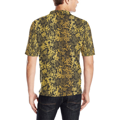 Seaweed Print Design LKS303 Men Polo Shirt