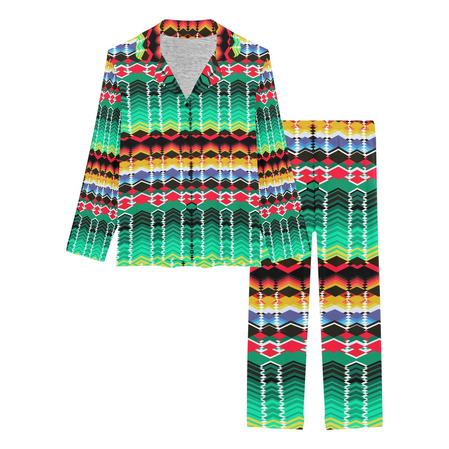 Serape Print Design LKS307 Women's Long Pajama Set
