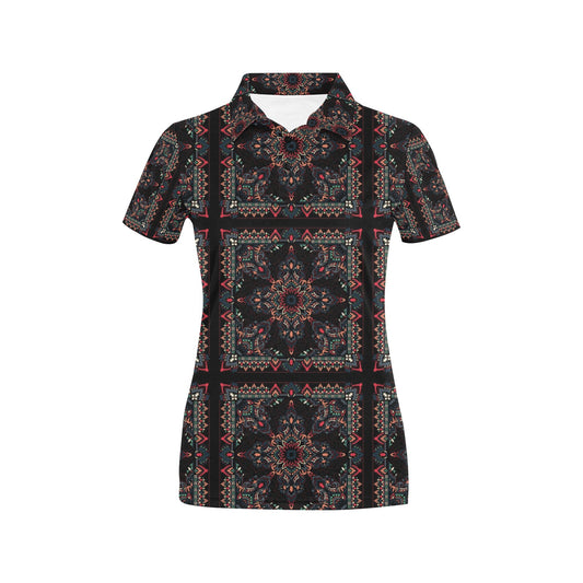 Bandana Print Design LKS307 Women's Polo Shirt