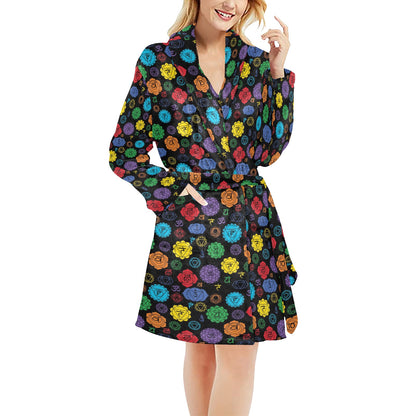 Chakra Pattern Print Design 01 Women's Fleece Robe