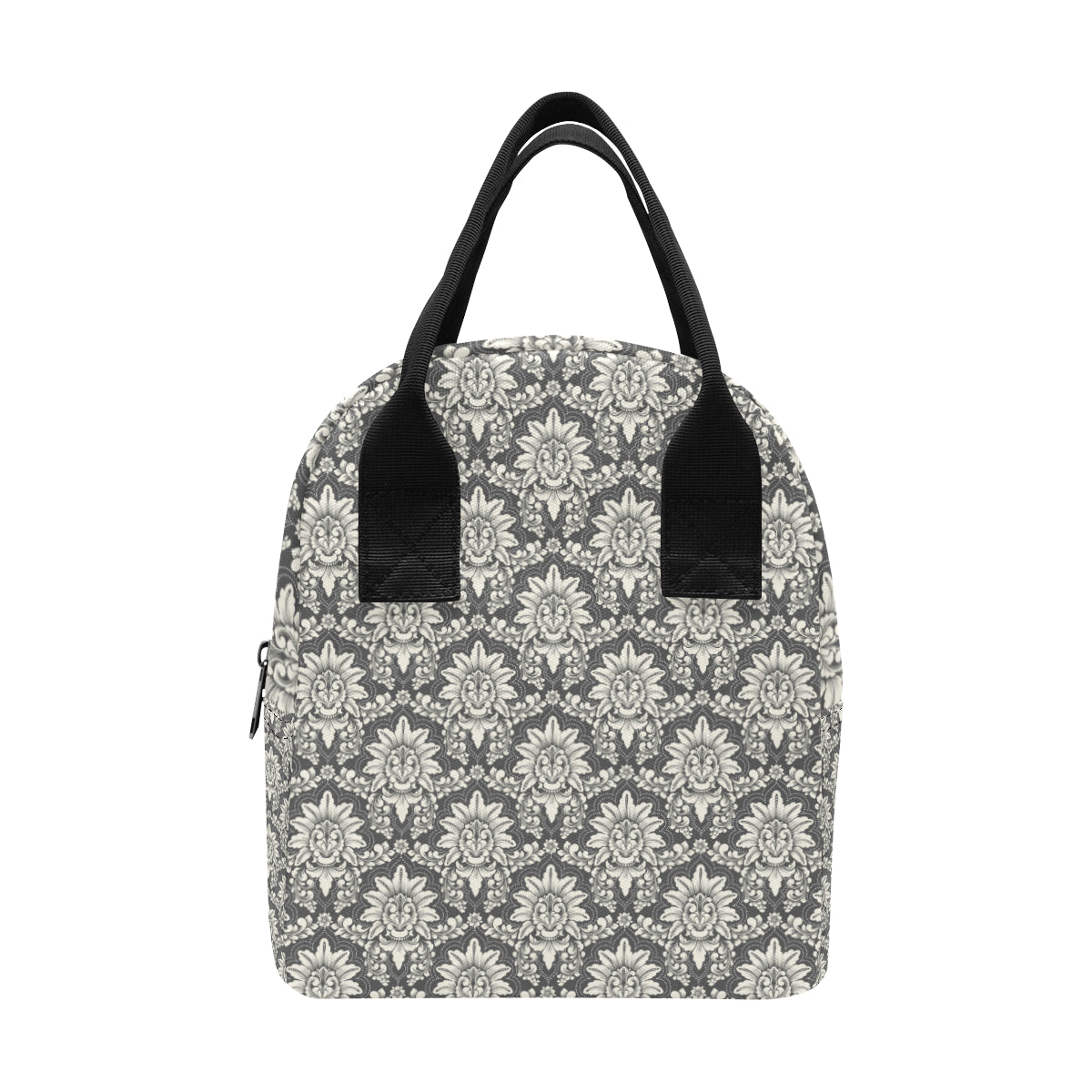Damask Elegant Print Pattern Insulated Lunch Bag