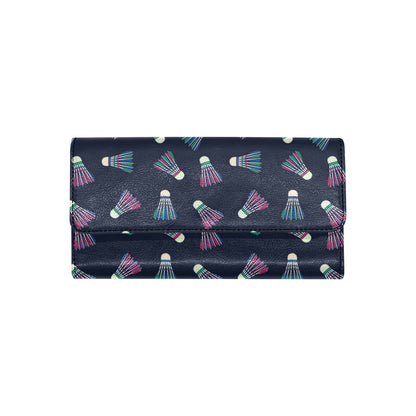 Badminton Ball Pattern Print Design 02 Women's Trifold Wallet