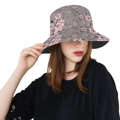 Cherry Blossom Pattern Print Design CB05 Unisex Bucket Hat