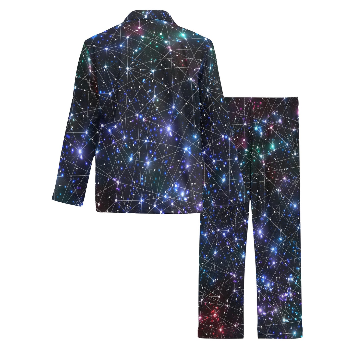 Cosmic Pattern Print Design 01 Men's Long Pajama Set