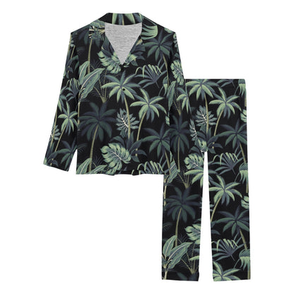 Rainforest Pattern Print Design RF02 Women's Long Pajama Set
