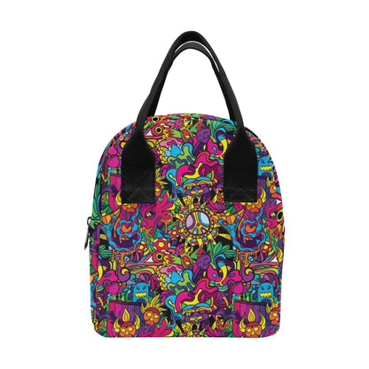 Trippy Print Design LKS304 Insulated Lunch Bag