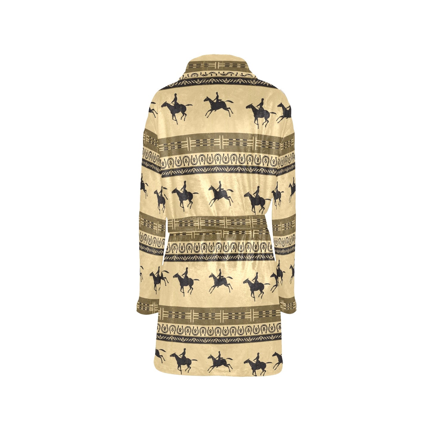 Horse Pattern Prnt Women's Fleece Robe
