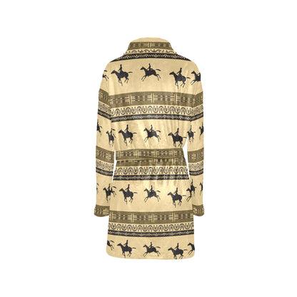 Horse Pattern Prnt Women's Fleece Robe