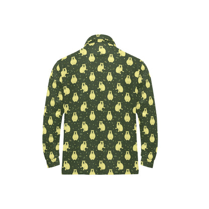 Capybara Pattern Print Design 03 Long Sleeve Polo Shirt For Men's