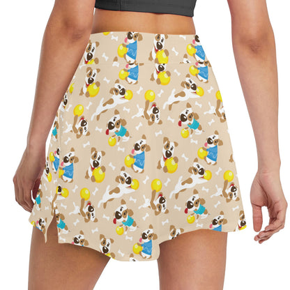 Russell Terriers Cute Print Design LKS304 17" Golf & Pickleball Skort with Pockets
