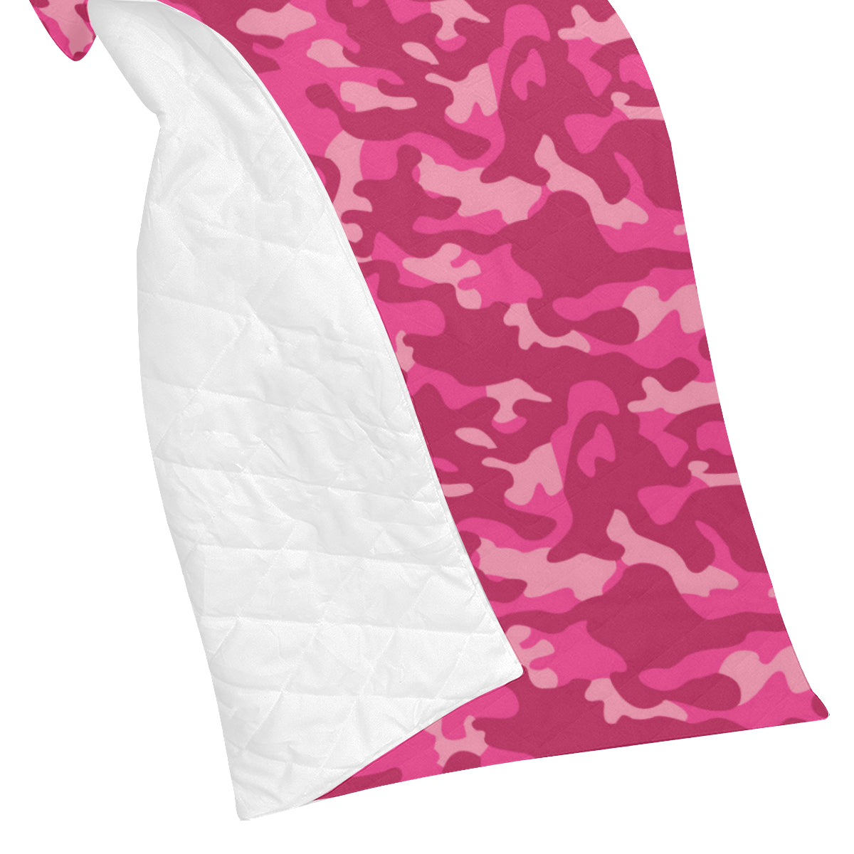 Camo Pink Pattern Print Design 01 Premium Quilt