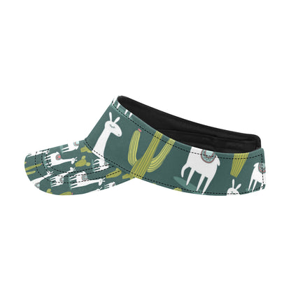 Llama Cactus Pattern Print Design 02 Unisex Sun Visor