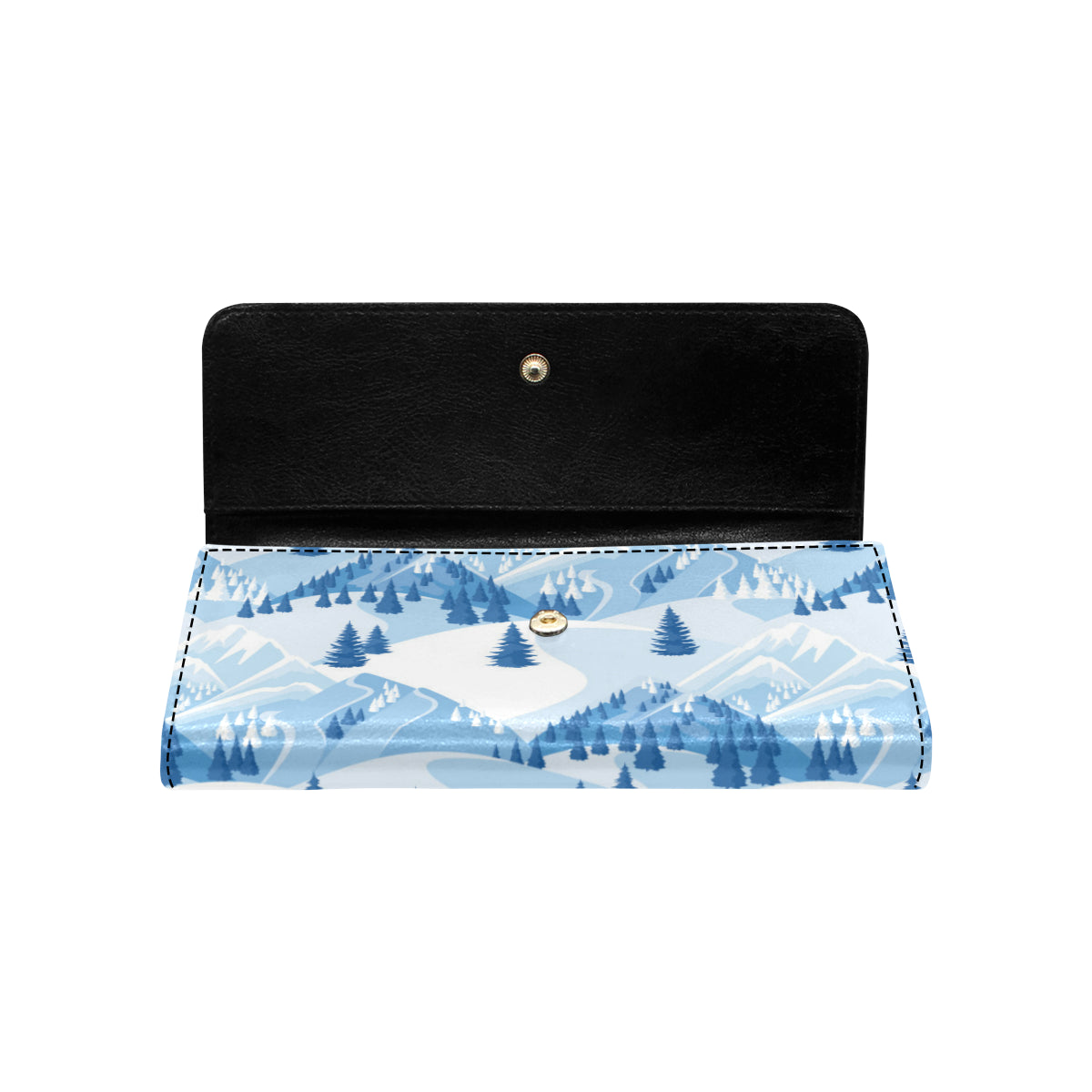Mountain Pattern Print Design 03 Women's Trifold Wallet