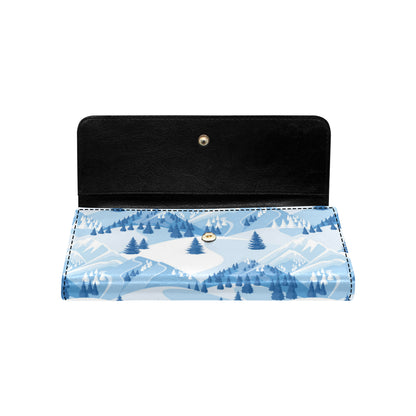 Mountain Pattern Print Design 03 Women's Trifold Wallet