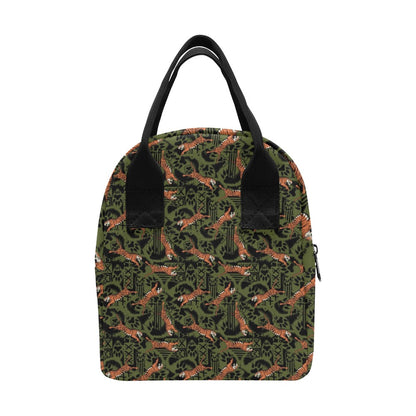 Tiger Pattern Print Design LKS303 Insulated Lunch Bag