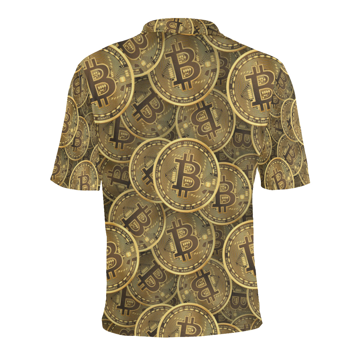 Bitcoin Pattern Print Design DO01 Men Polo Shirt