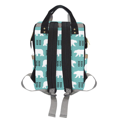 Polar Bear Pattern Print Design A05 Diaper Bag Backpack