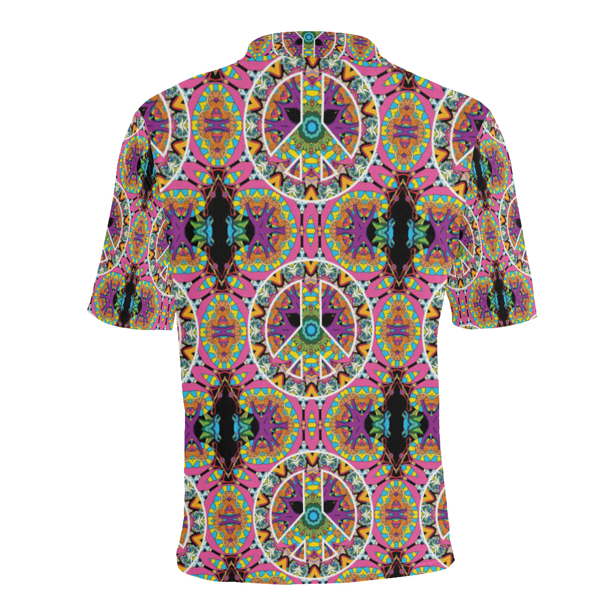 Peace Sign Pattern Print Design A03 Men Polo Shirt