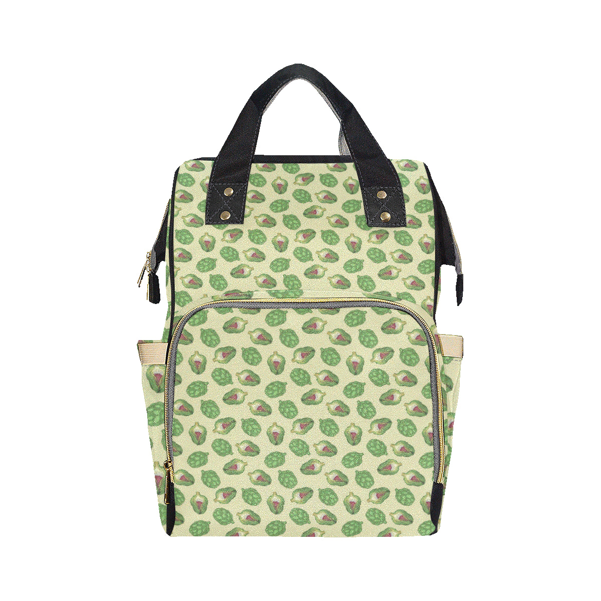 Artichoke Pattern Print Design 03 Diaper Bag Backpack