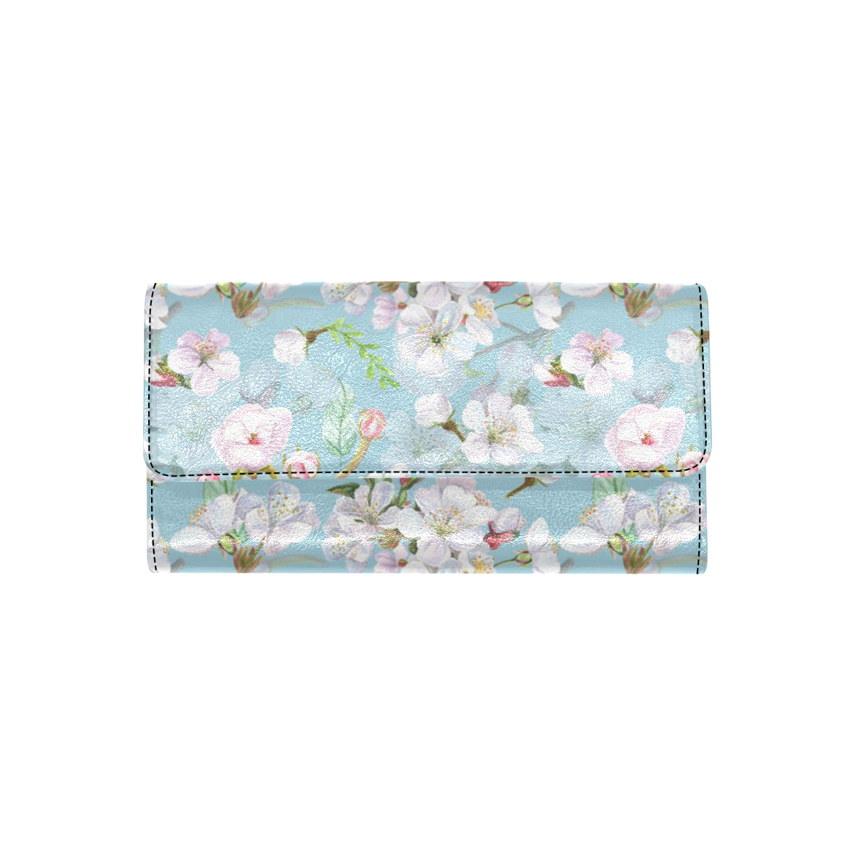 Apple blossom Pattern Print Design AB06 Women's Trifold Wallet