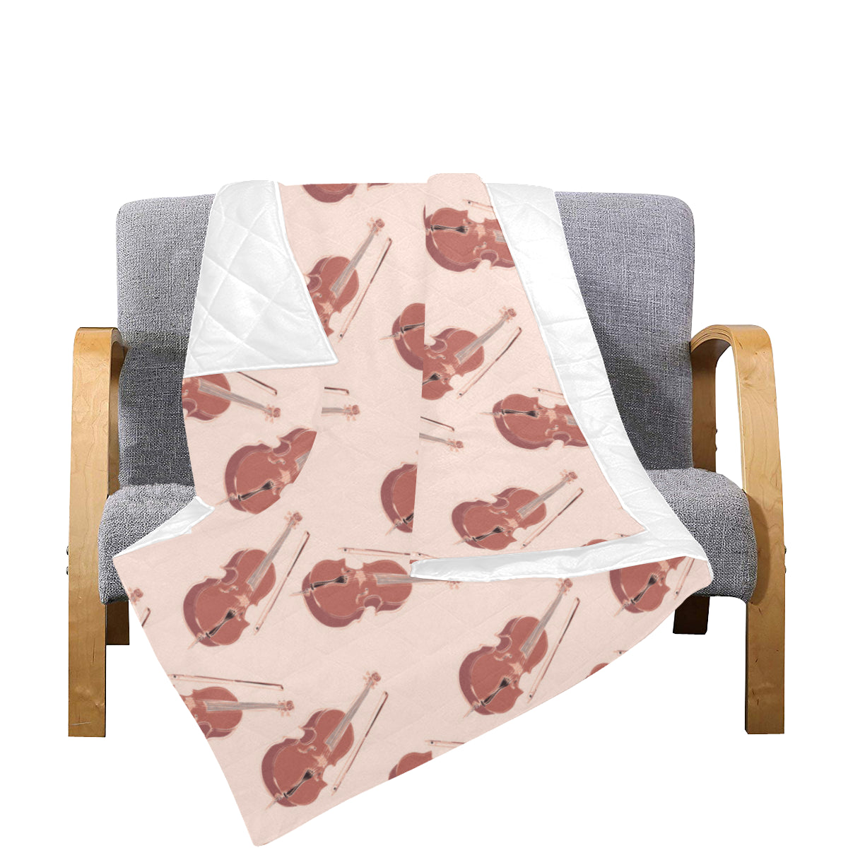 Cello Pattern Print Design 03 Premium Quilt