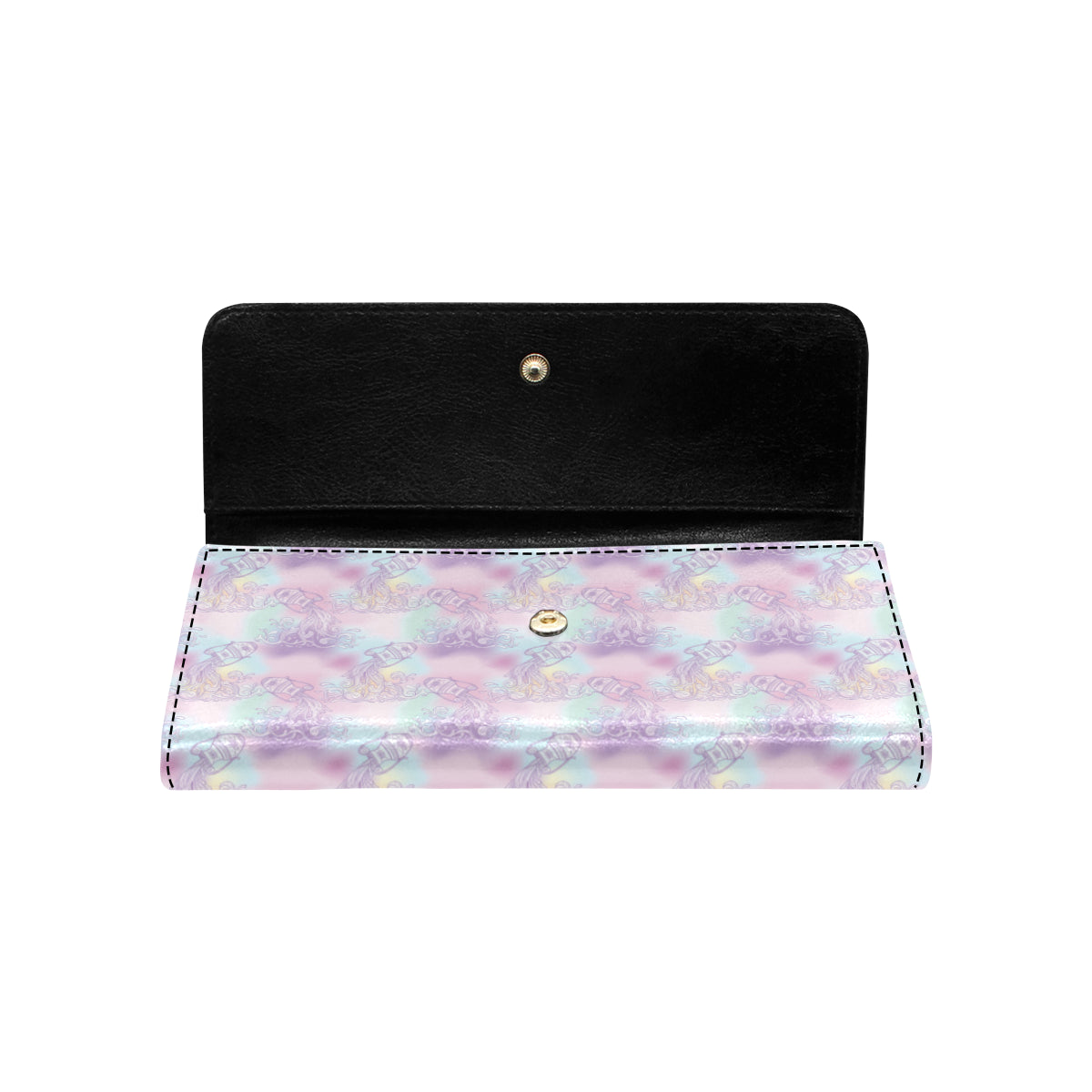 Aquarius Zodiac Pattern Print Design 01 Women's Trifold Wallet