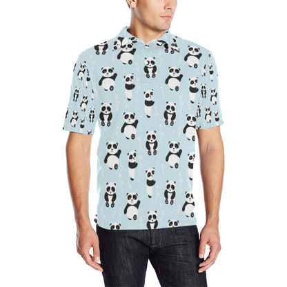 Panda Pattern Print Design A01 Men Polo Shirt