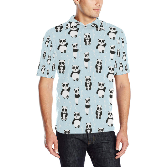 Panda Pattern Print Design A01 Men Polo Shirt