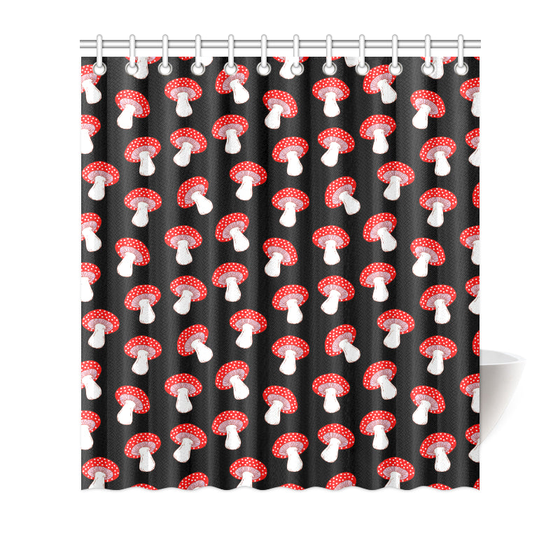 Mushroom Pattern Print Design A02 Shower Curtain