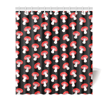 Mushroom Pattern Print Design A02 Shower Curtain