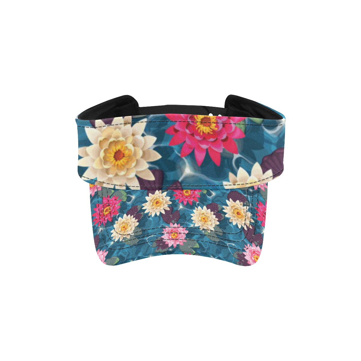 Water Lily Pattern Print Design WL05 Unisex Sun Visor