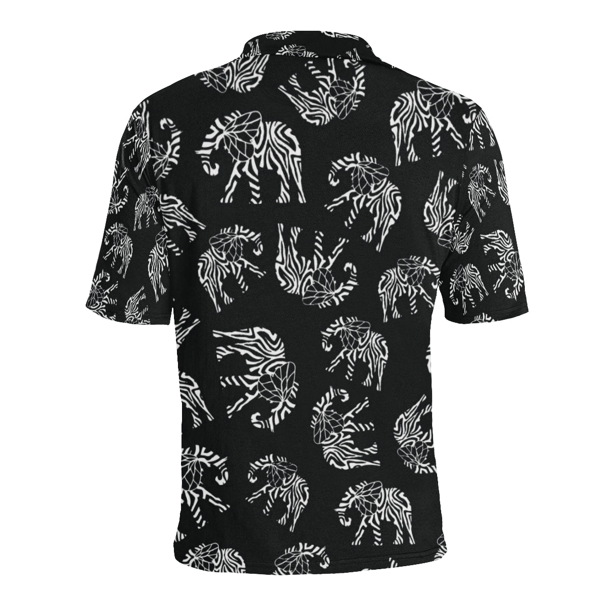 Elephant Tribal Men Polo Shirt