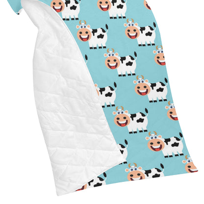 Cattle Cute Pattern Print Design 01 Premium Quilt