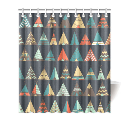 Tribal native american tent Aztec Shower Curtain