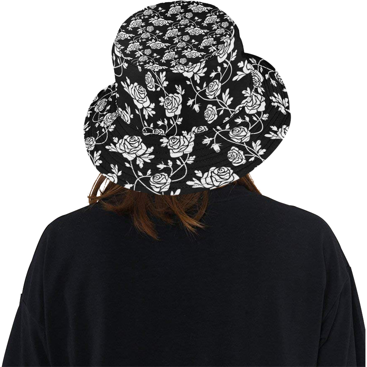 Rose Pattern Print Design RO013 Unisex Bucket Hat