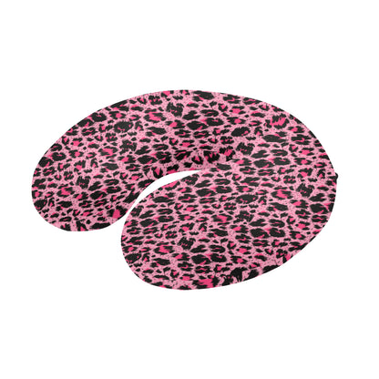 Cheetah Pink Pattern Print Design 01 U-Shaped Travel Neck Pillow
