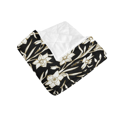 Daffodils Pattern Print Design DF06 Premium Quilt