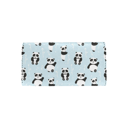 Panda Pattern Print Design A01 Women's Trifold Wallet
