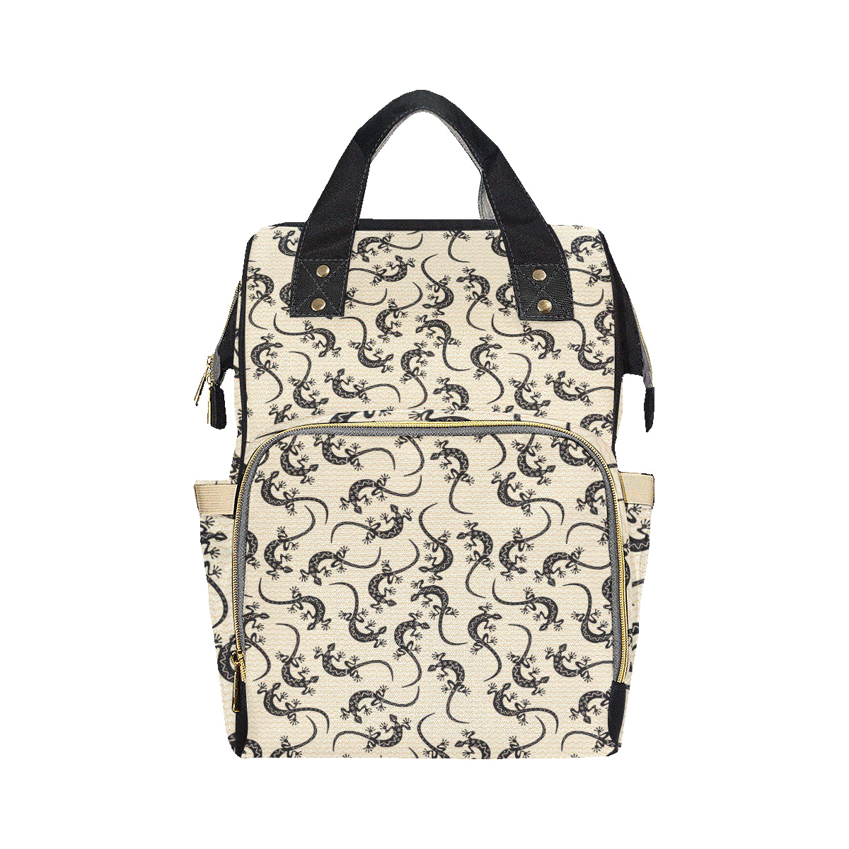 lizard Pattern Print Design 02 Diaper Bag Backpack