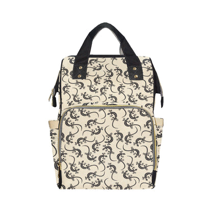 lizard Pattern Print Design 02 Diaper Bag Backpack