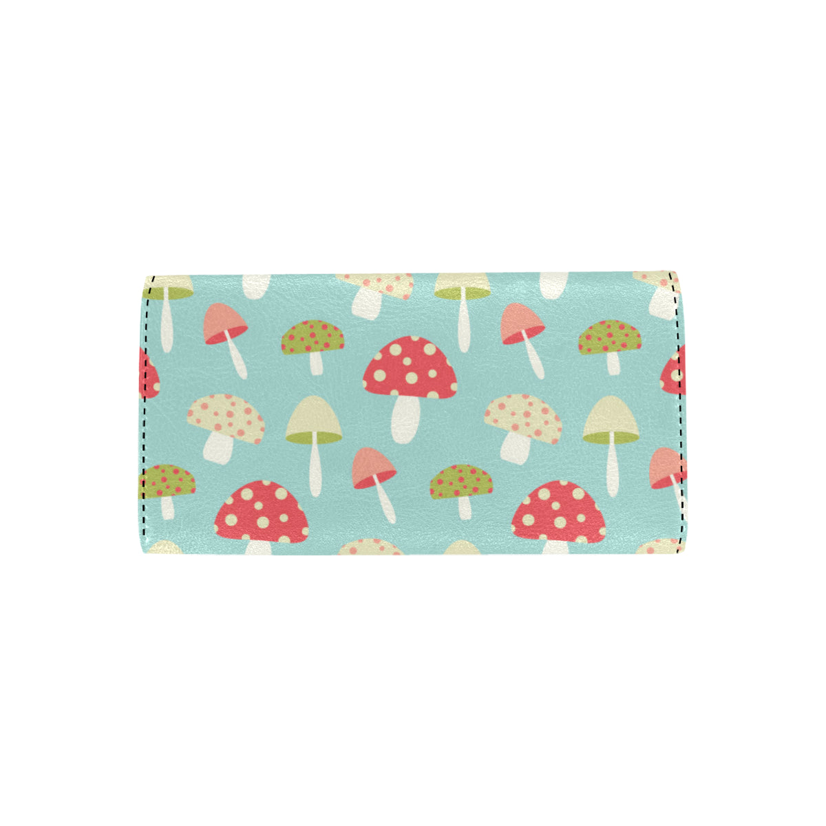 Mushroom Pattern Print Design A01 Women's Trifold Wallet