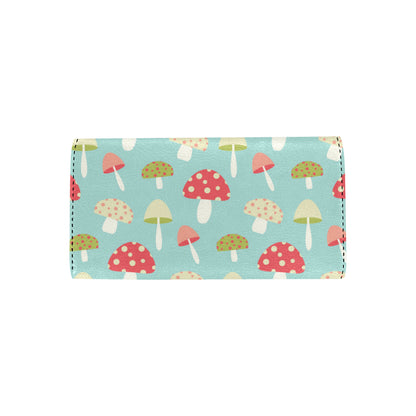 Mushroom Pattern Print Design A01 Women's Trifold Wallet