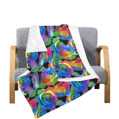 Rose Pattern Print Design RO02 Premium Quilt