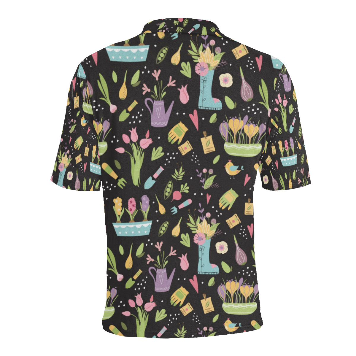 Gardening Pattern Print Design G03 Men Polo Shirt