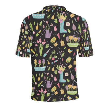 Gardening Pattern Print Design G03 Men Polo Shirt