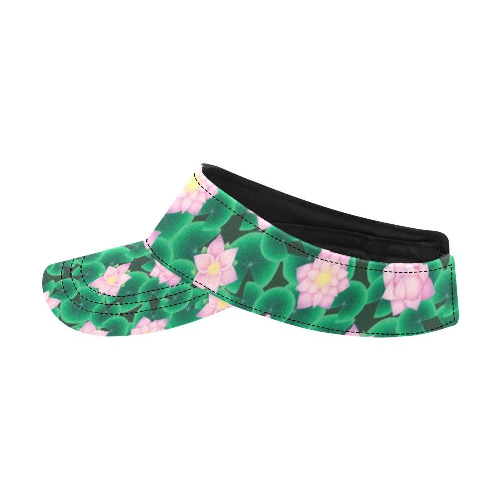 Water Lily Print Design LKS303 Unisex Sun Visor