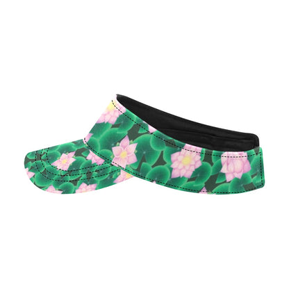 Water Lily Print Design LKS303 Unisex Sun Visor